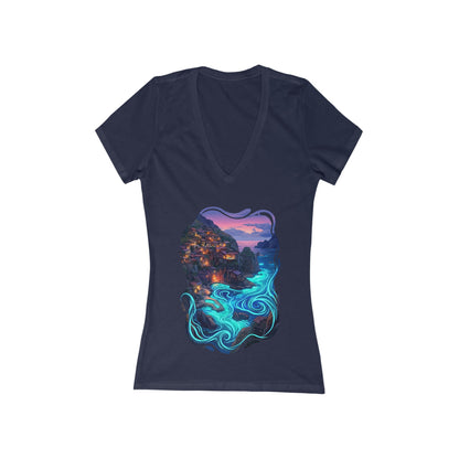 Light In The Sea Women's Deep V-neck Tee