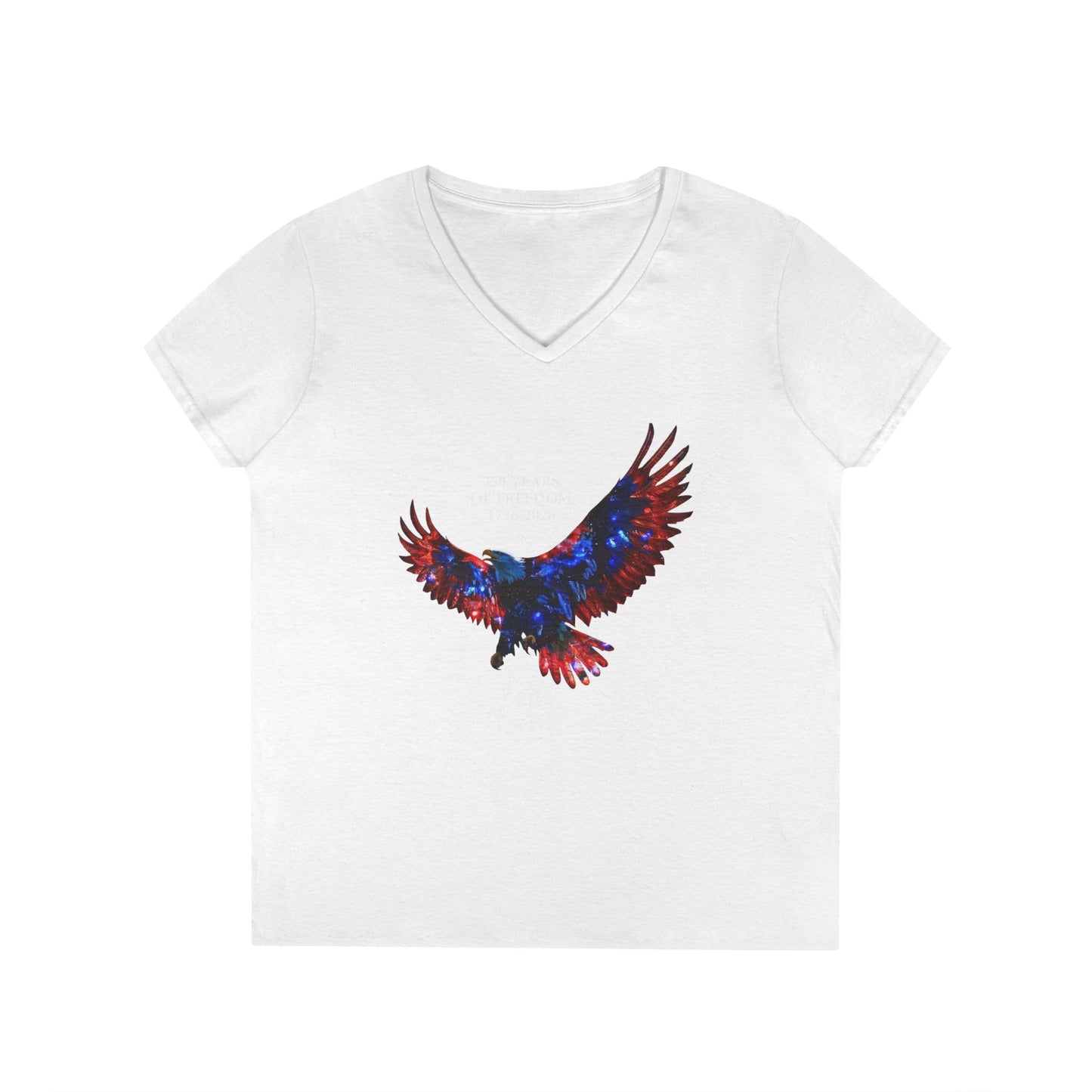 250 Years of Freedom 1776-2026 Independence Day USA Women's V-Neck Tee