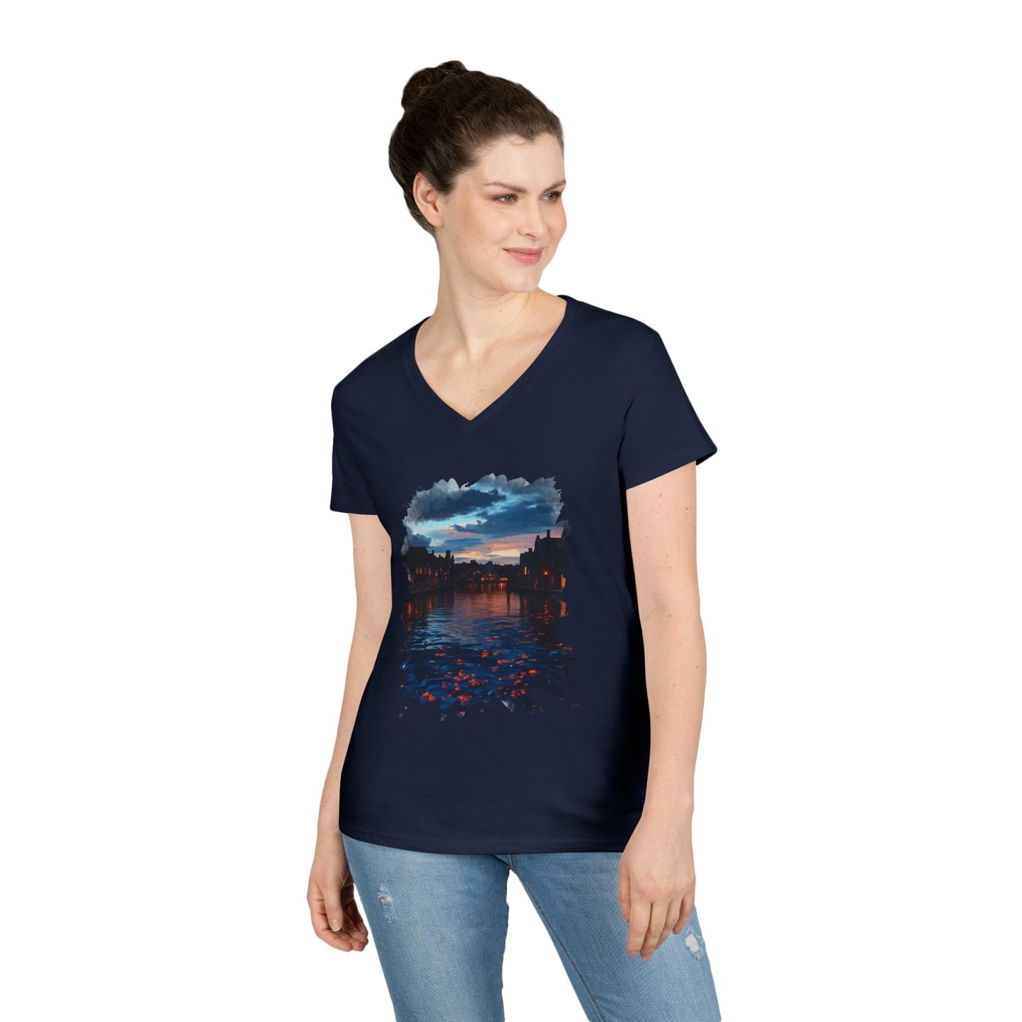 The Lightening Aura Women's V-Neck Tee