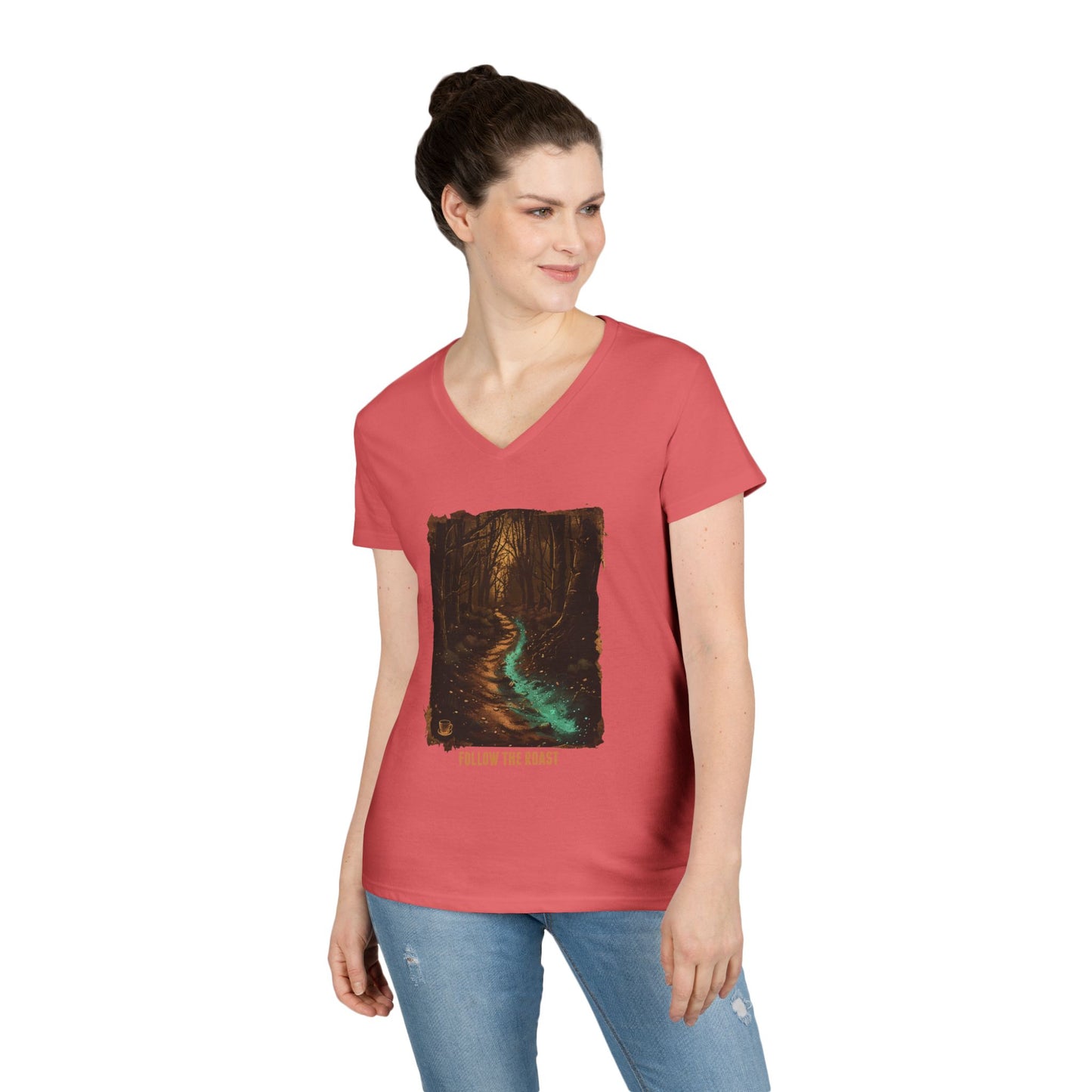 Follow The Roast Women's V-Neck Tee
