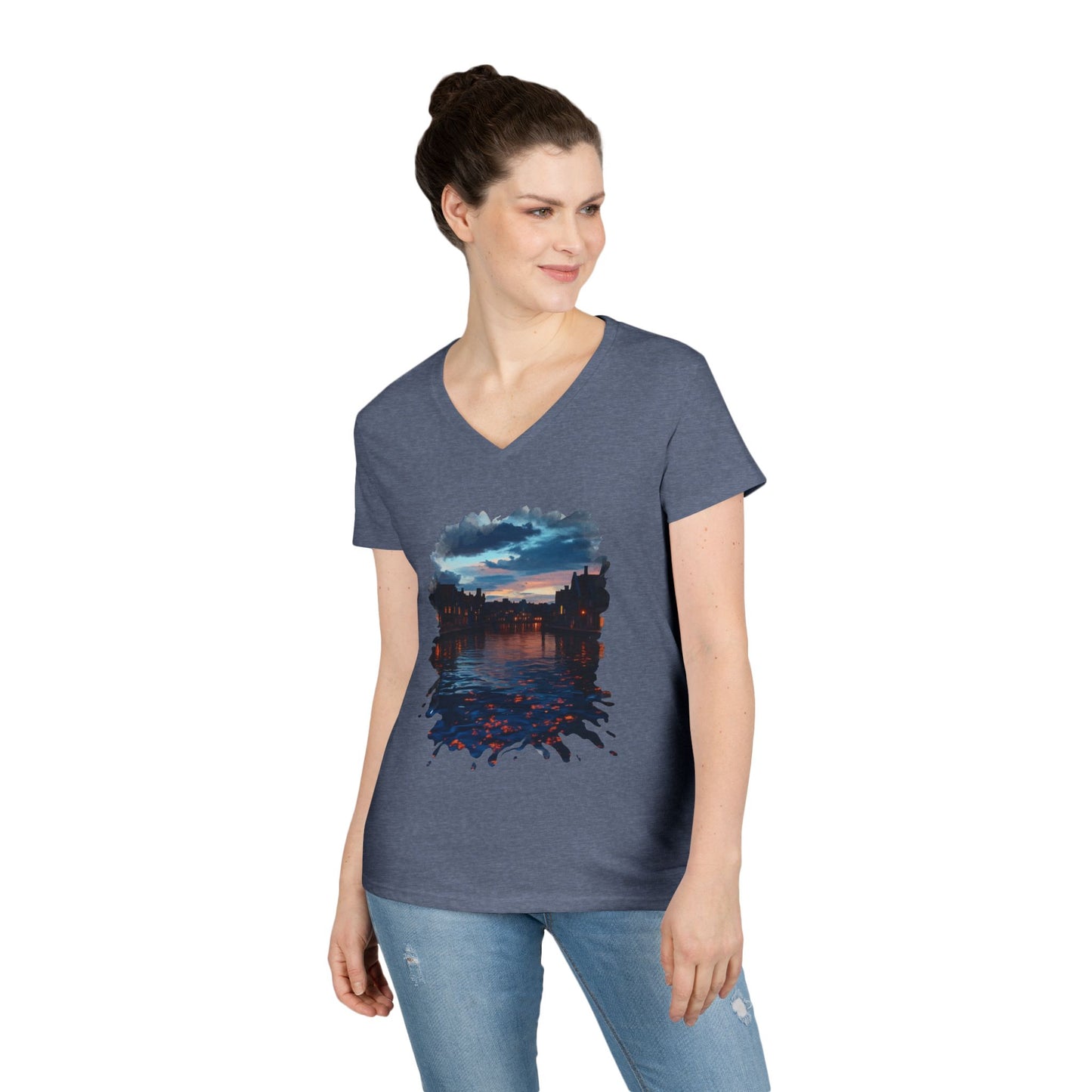 The Lightening Aura Women's V-Neck Tee