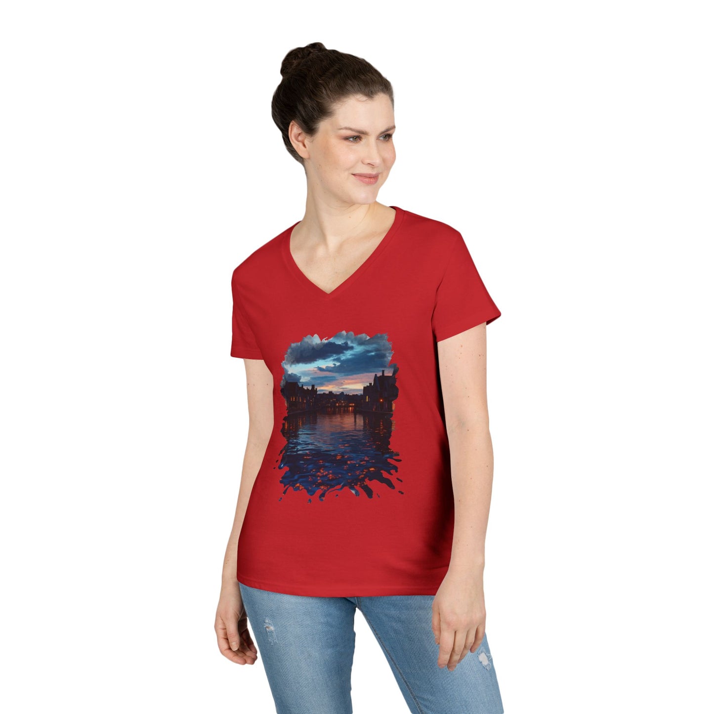 The Lightening Aura Women's V-Neck Tee