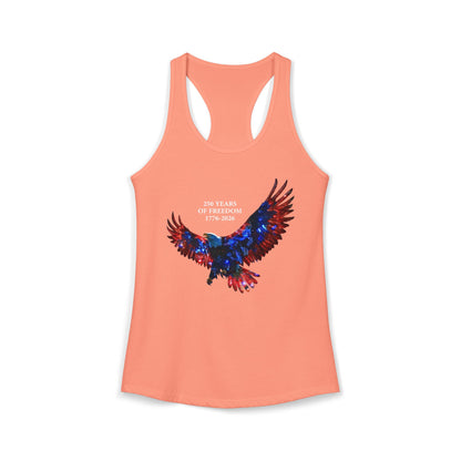 250 Years of Freeday 1776-2026 Independence Day USA Women's Ideal Racerback Tank