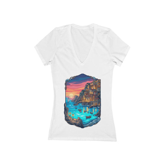 The Shining Bay Women's Deep V-neck Tee