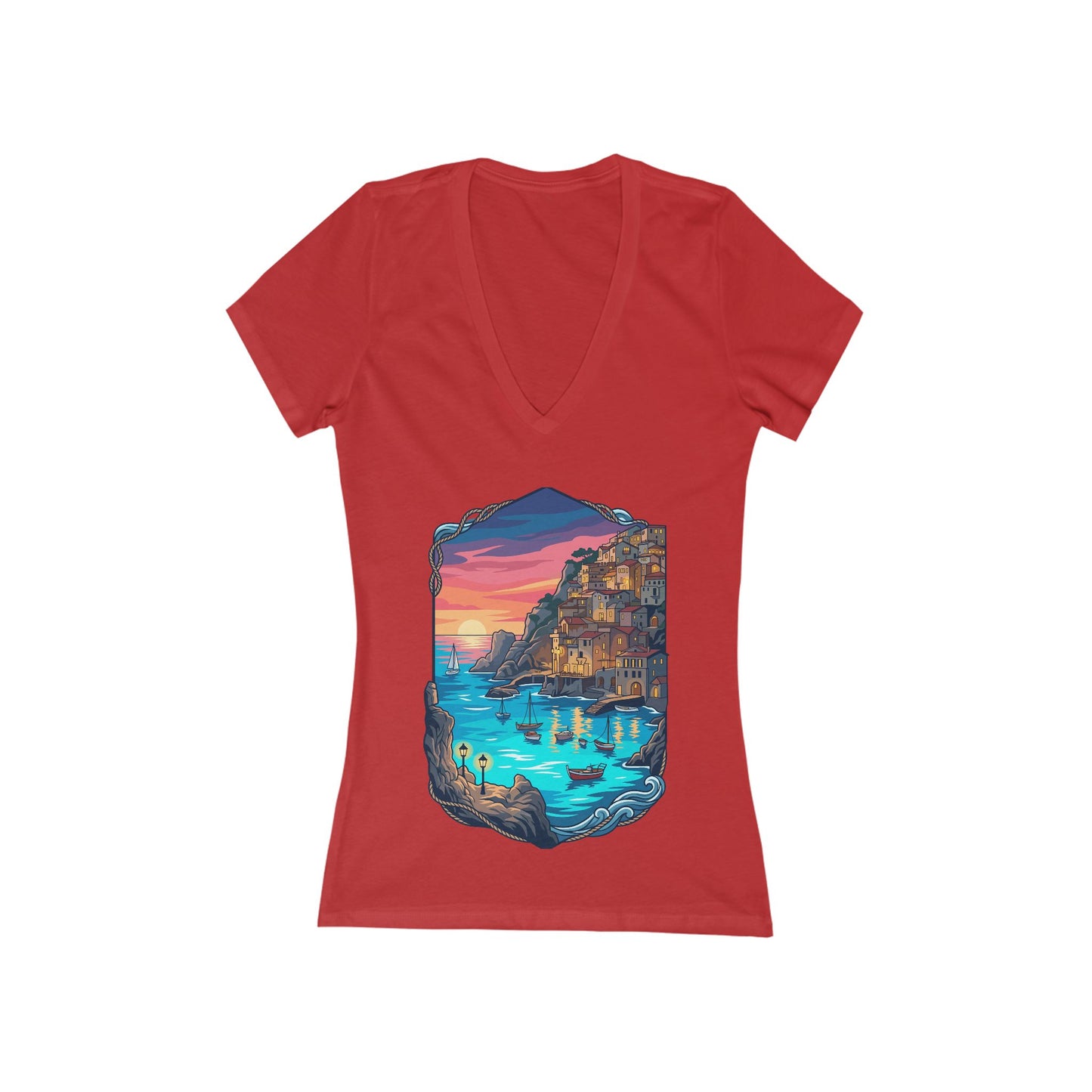 The Shining Bay Women's Deep V-neck Tee