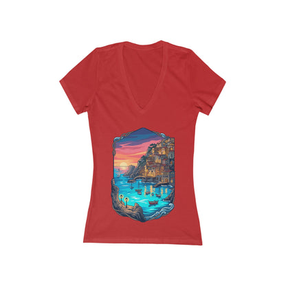 The Shining Bay Women's Deep V-neck Tee
