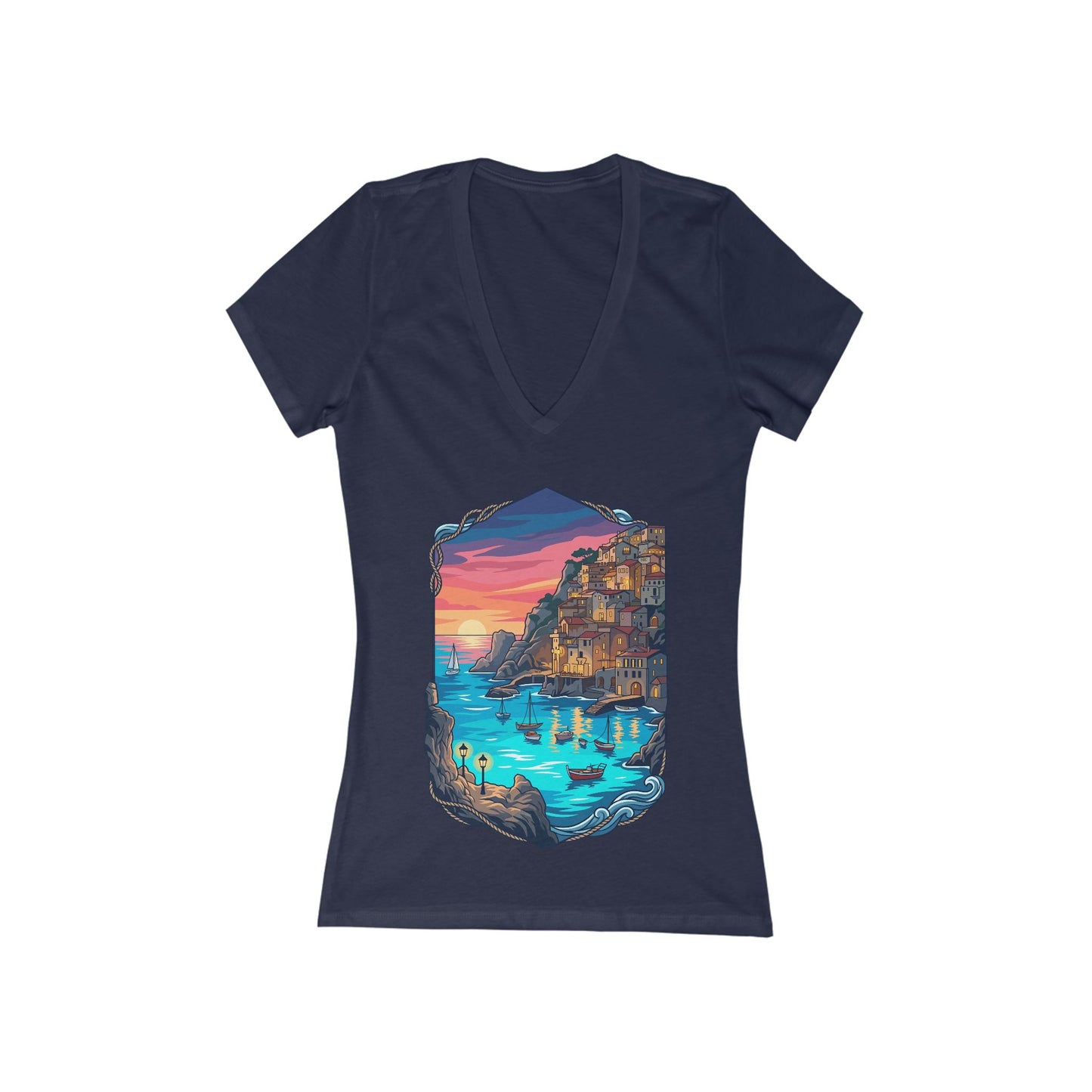 The Shining Bay Women's Deep V-neck Tee