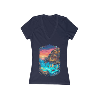 The Shining Bay Women's Deep V-neck Tee
