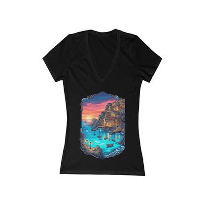 The Shining Bay Women's Deep V-neck Tee
