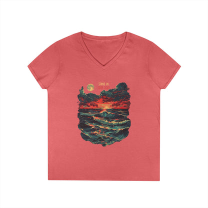 Stand In Your Light Women's V-Neck Tee