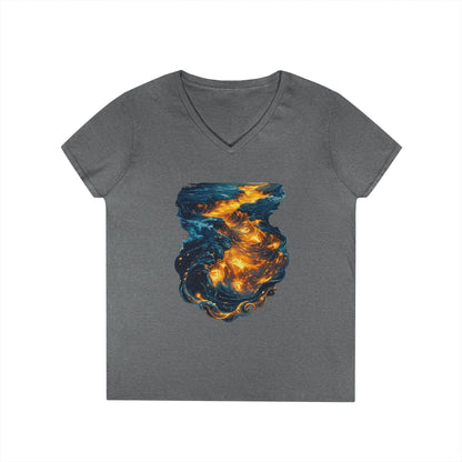 Lava Makes It Path Women's V-Neck Tee