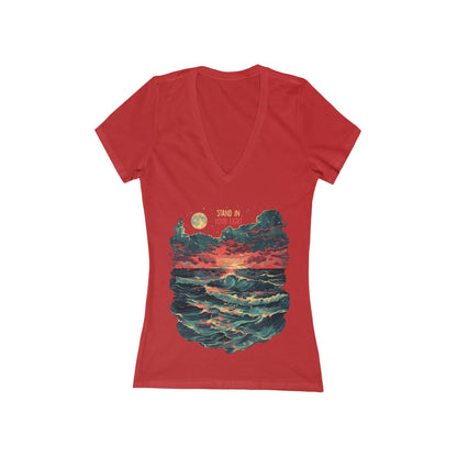 Stand In Your Light Women's Deep V-neck Tee