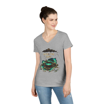 Enter The Glow Women's V-Neck Tee