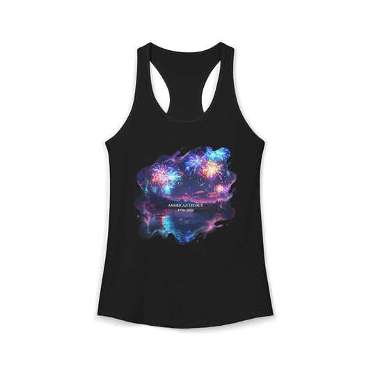 250 Years of Freeday 1776-2026 Independence Day USA Women's Ideal Racerback Tank