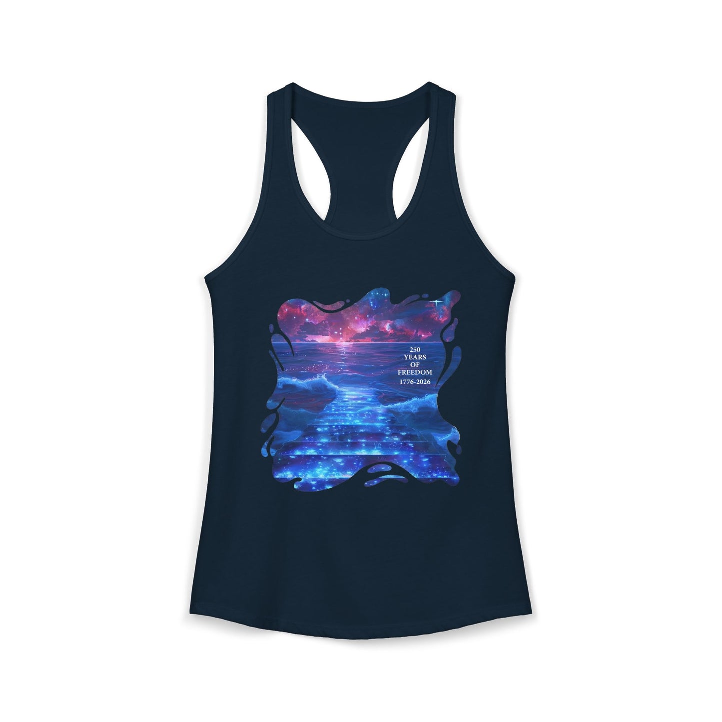 250 Years of Freeday 1776-2026 Independence Day USA Women's Ideal Racerback Tank