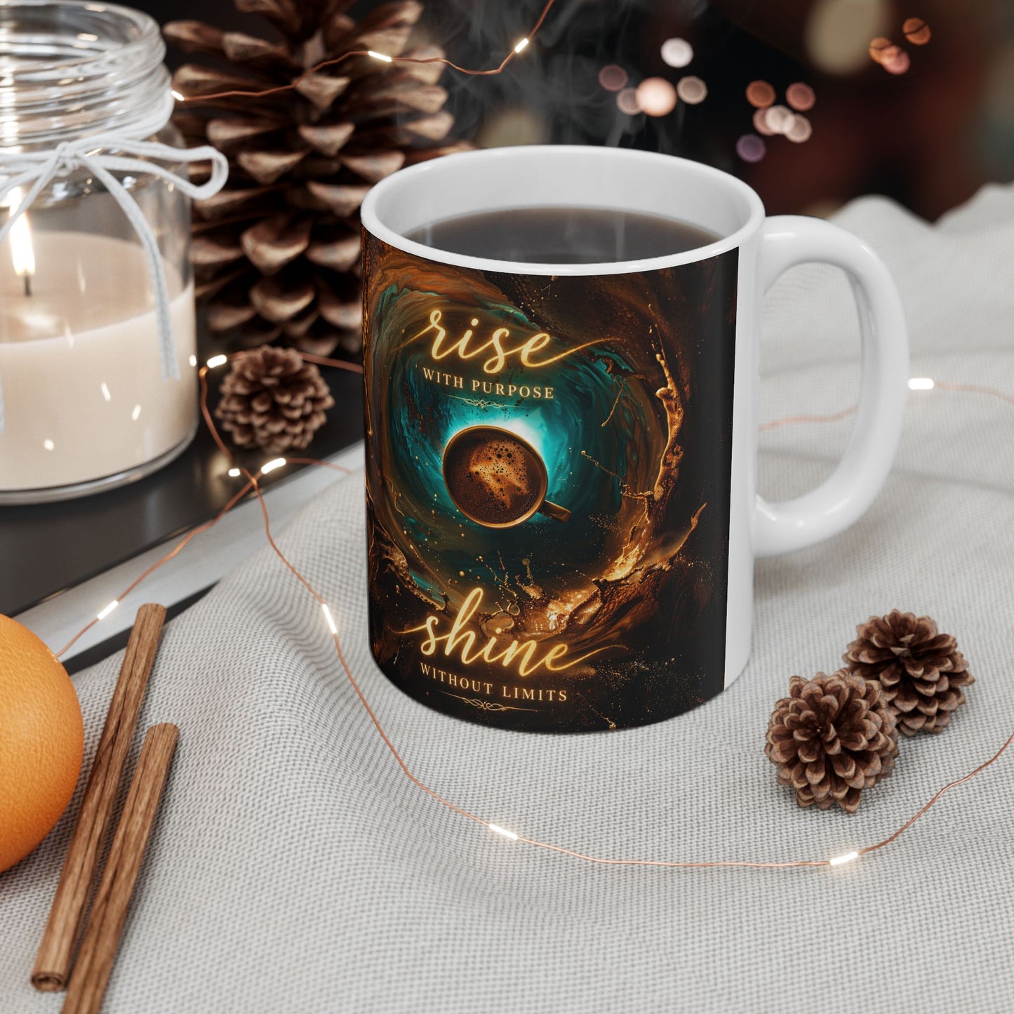 Rise With Purpose Shine Without Limits Ceramic Mug (11oz/15oz)