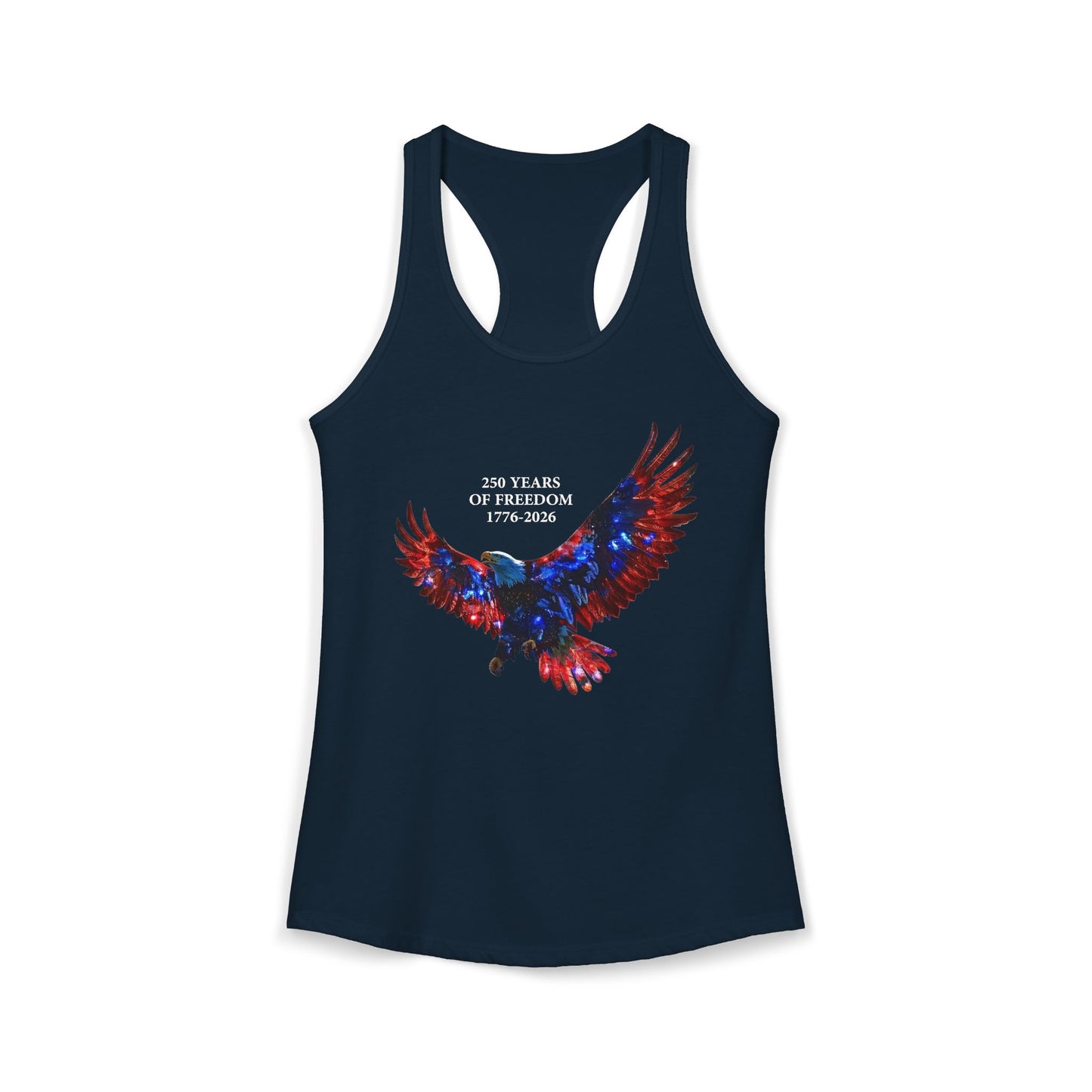 250 Years of Freeday 1776-2026 Independence Day USA Women's Ideal Racerback Tank