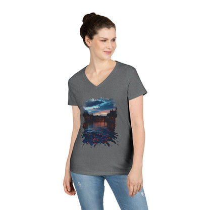 The Lightening Aura Women's V-Neck Tee