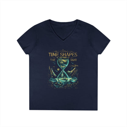 Time Shapes The Light Women's V-Neck Tee