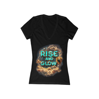Rise And Glow Women's Deep V-neck Tee
