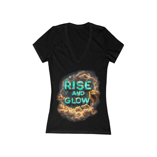 Rise And Glow Women's Deep V-neck Tee