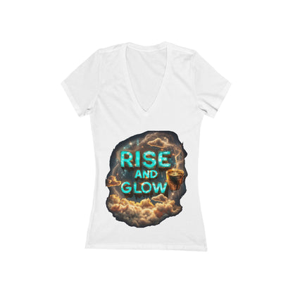 Rise And Glow Women's Deep V-neck Tee