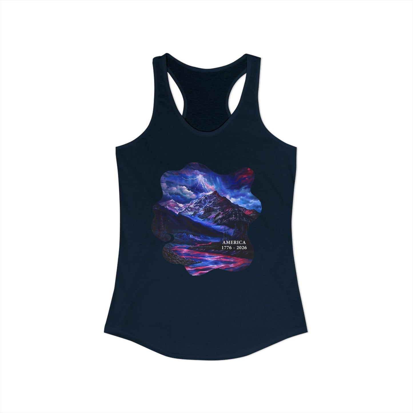 America 1776-2026 Independence Day USA Women's Ideal Racerback Tank