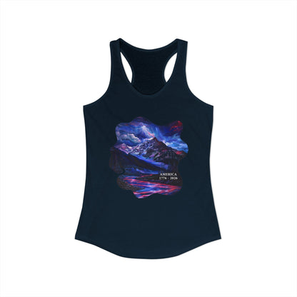 America 1776-2026 Independence Day USA Women's Ideal Racerback Tank