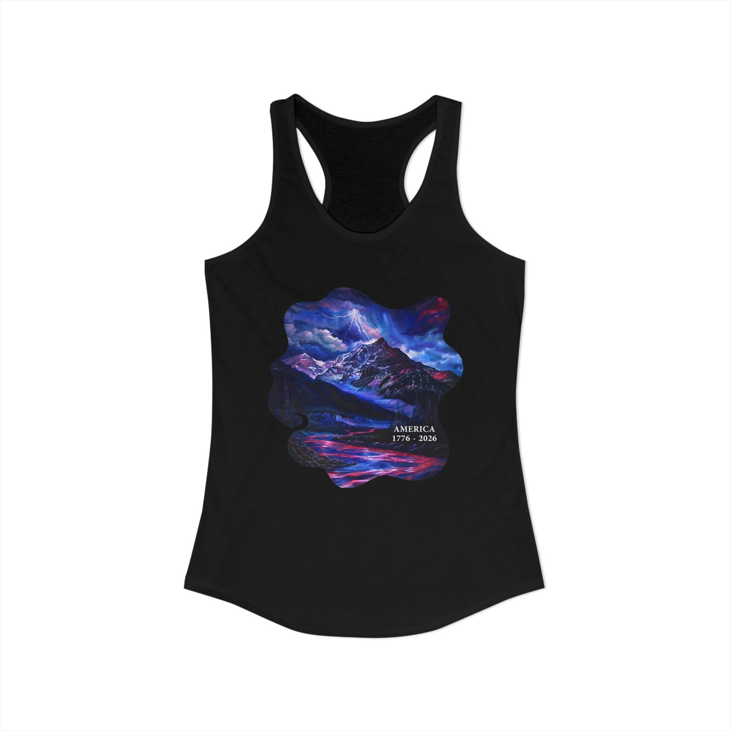 America 1776-2026 Independence Day USA Women's Ideal Racerback Tank