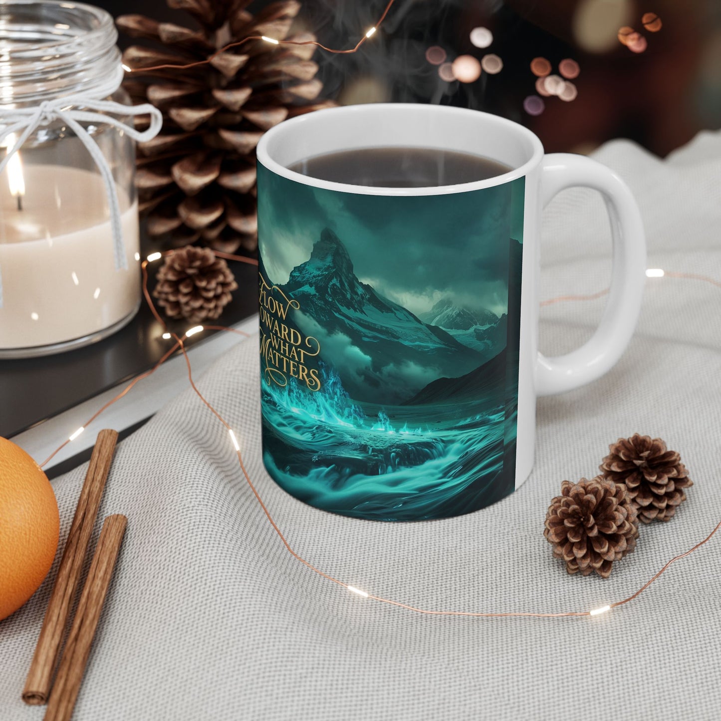 Flow Toward What Matters Ceramic Mug (11oz/15oz)