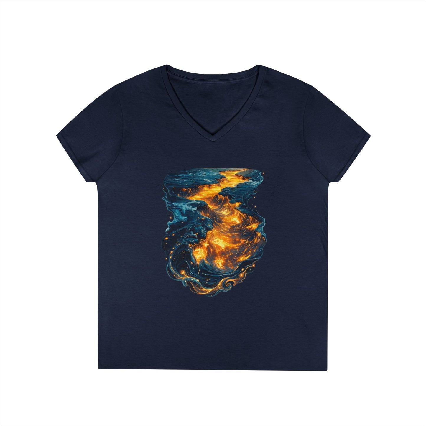 Lava Makes It Path Women's V-Neck Tee