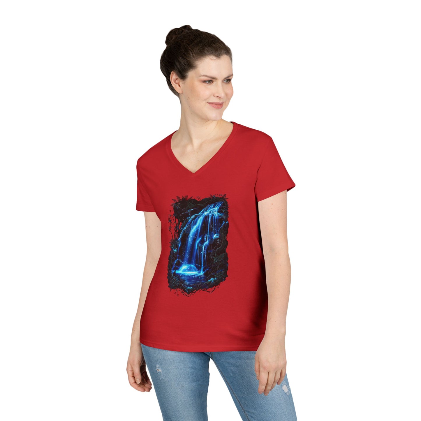 Fluid of Light Women's V-Neck Tee
