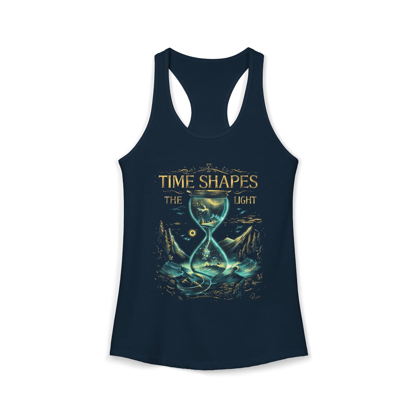 Time Shapes The Light Women's Ideal Racerback Tank