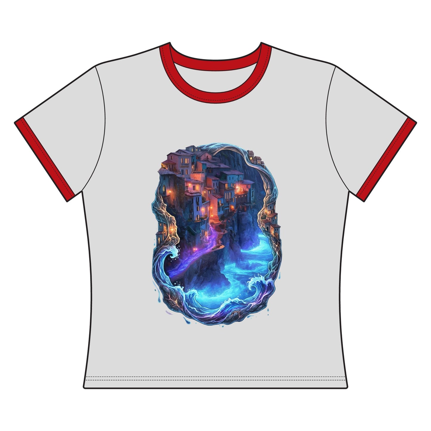 A Glowing Shore Women's Ringer Tee