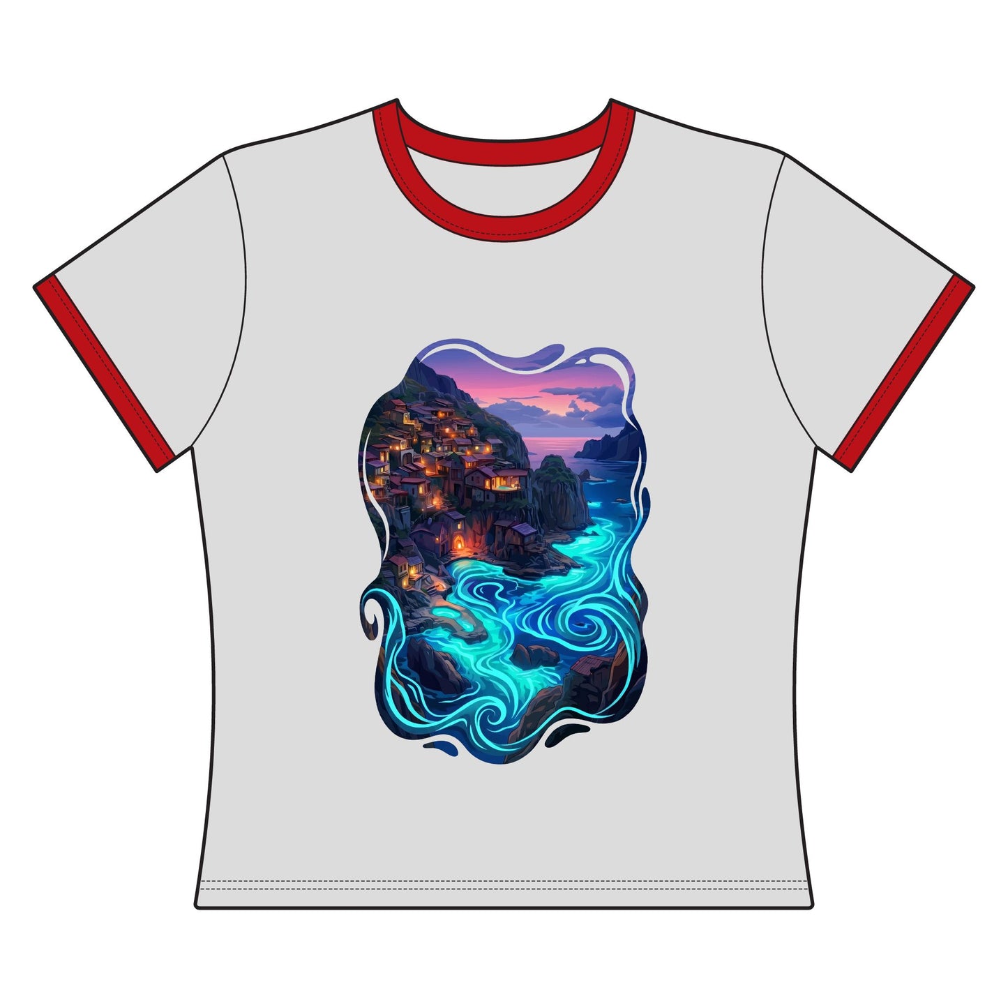 Light In The Sea Women's Ringer Tee