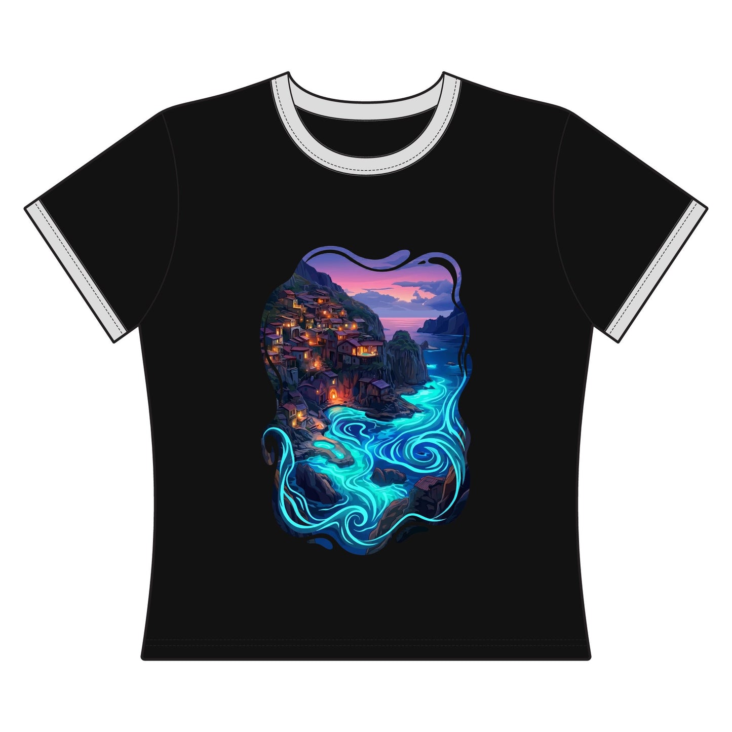 Light In The Sea Women's Ringer Tee
