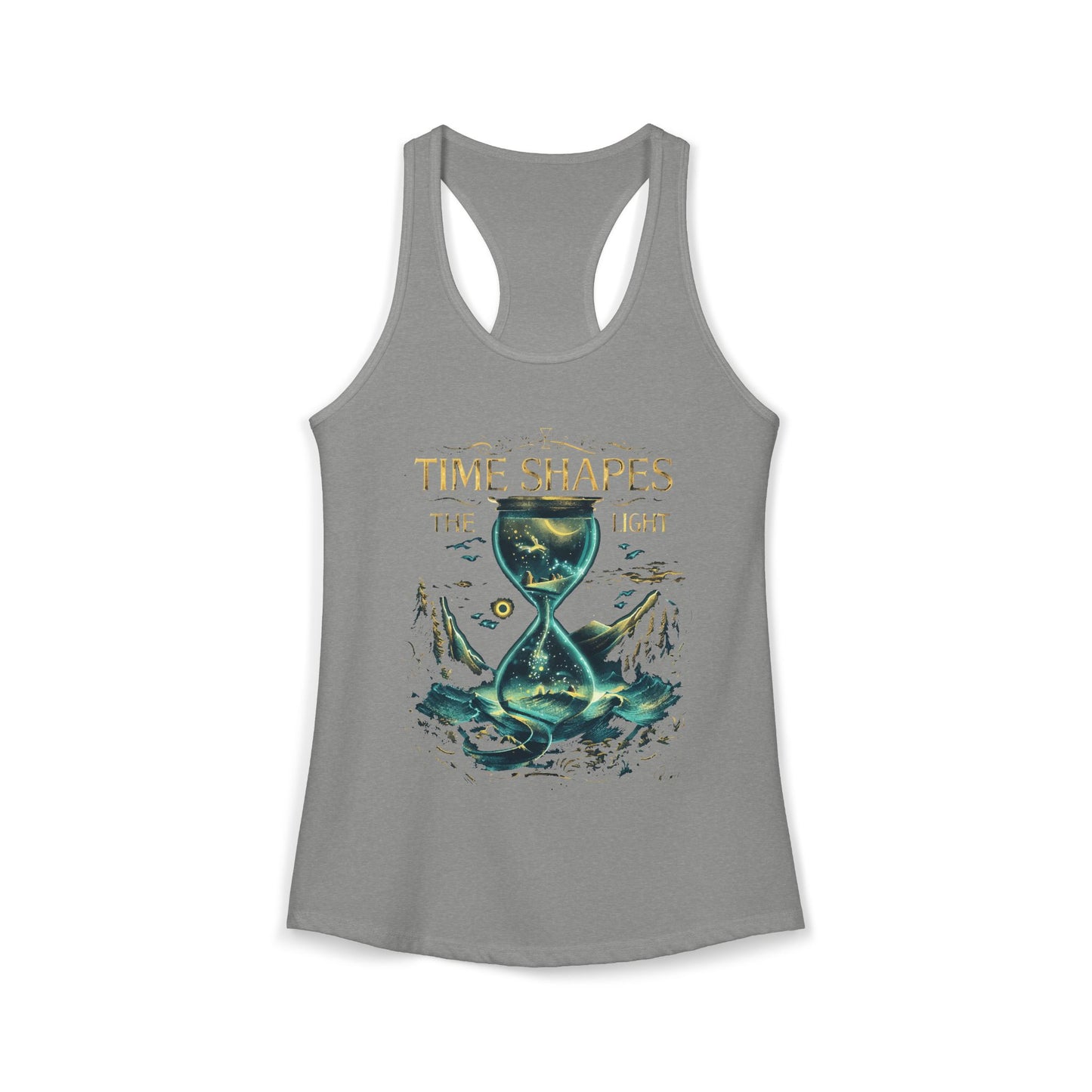 Time Shapes The Light Women's Ideal Racerback Tank