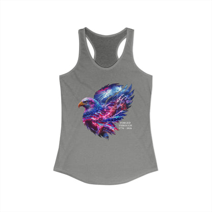 Forged Through 1776-2026 Independence Day USA Women's Ideal Racerback Tank