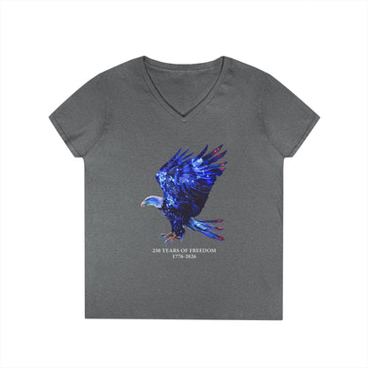 250 Years of Freedom 1776-2026 Independence Day USA Women's V-Neck Tee