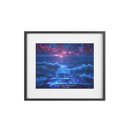 "250 Years of Freedom 1776–2026" Framed Wall Poster