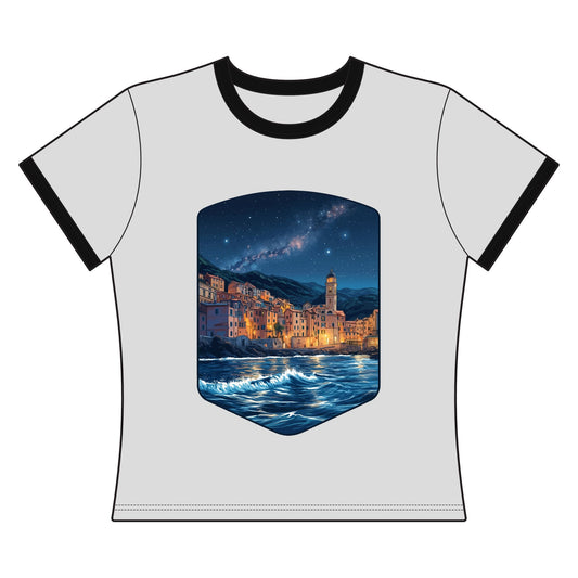 The Lightening City At The Coast Women's Ringer Tee