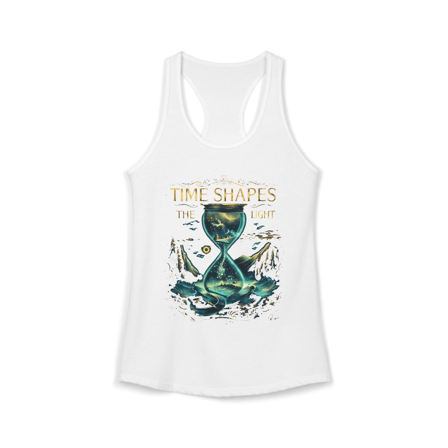 Time Shapes The Light Women's Ideal Racerback Tank