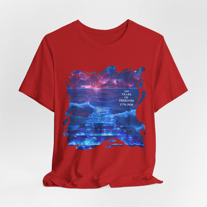 250 Years of Freedom 1776-2026 Independence Day USA Unisex Tee