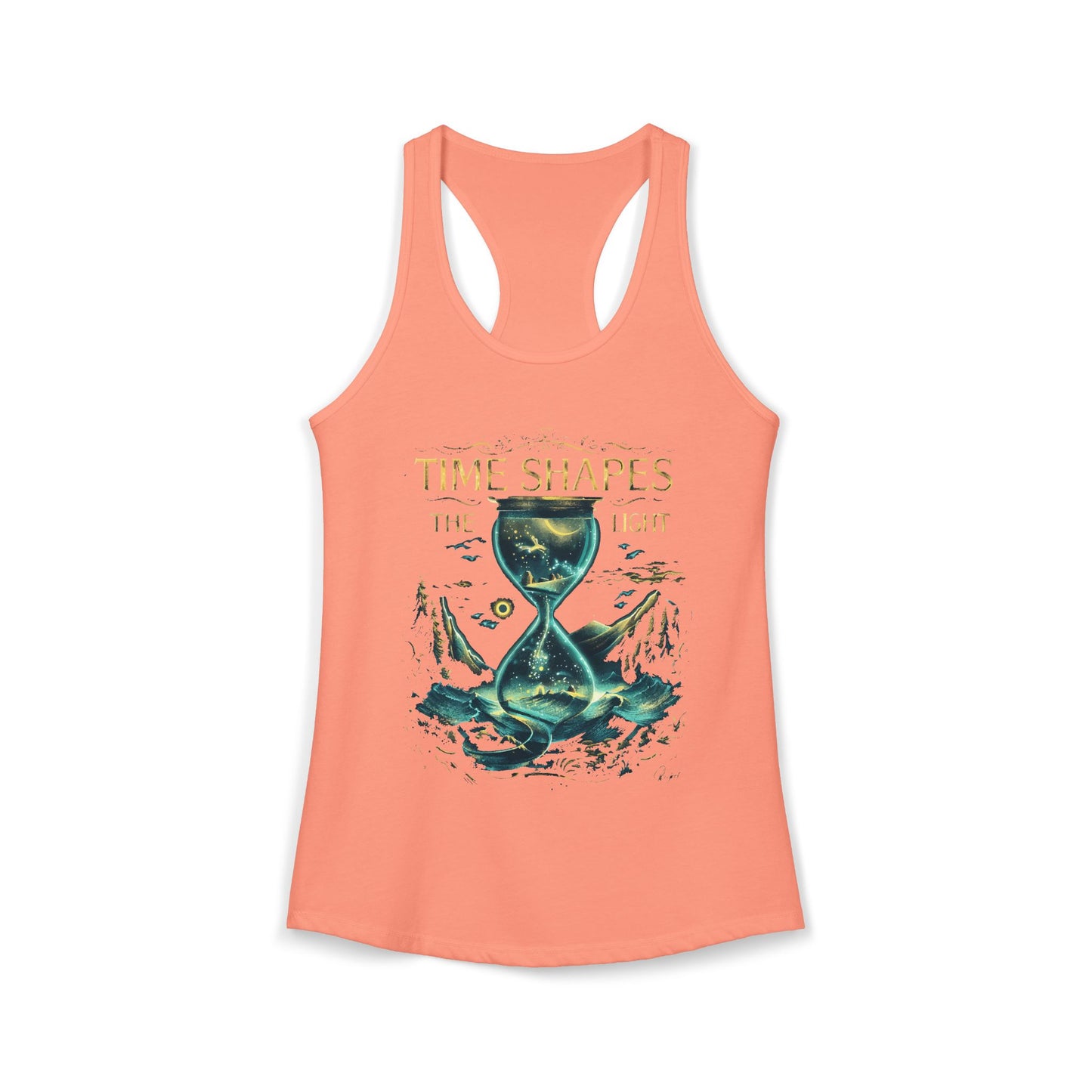 Time Shapes The Light Women's Ideal Racerback Tank