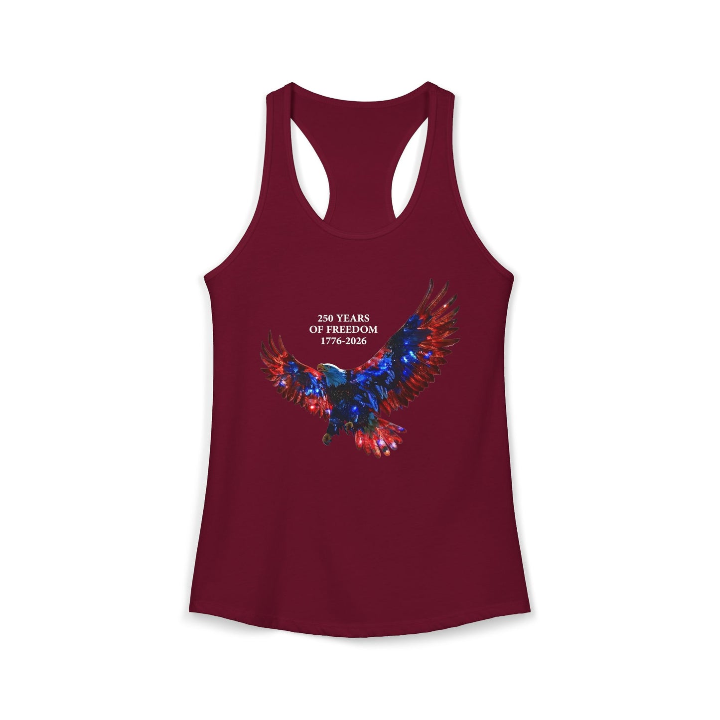 250 Years of Freeday 1776-2026 Independence Day USA Women's Ideal Racerback Tank