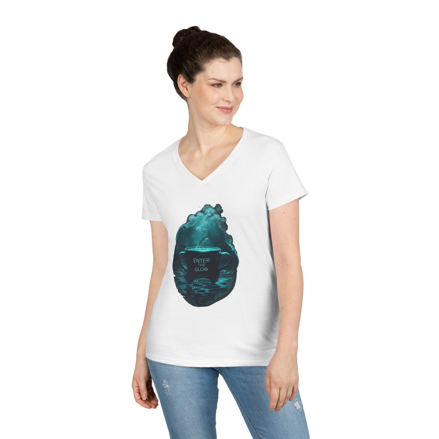 Enter The Glow Women's V-Neck Tee