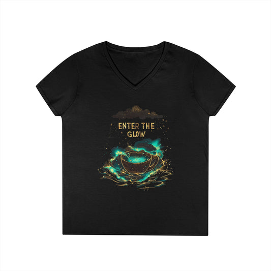 Enter The Glow Women's V-Neck Tee