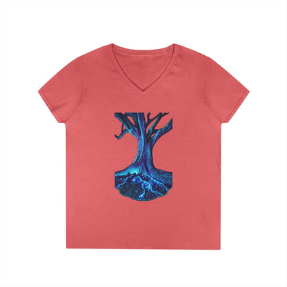 Light In The Tree Women's V-Neck Tee