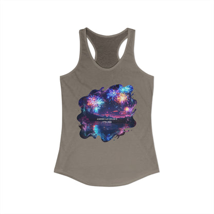 250 Years of Freeday 1776-2026 Independence Day USA Women's Ideal Racerback Tank