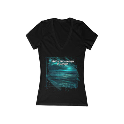 Light is The Language of Dreams Women's Deep V-neck Tee